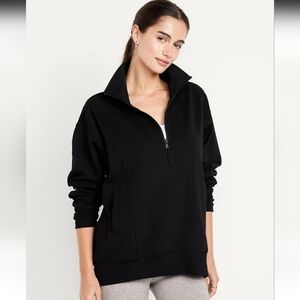 Free Assembly Black Women's Half-Zip Pullover